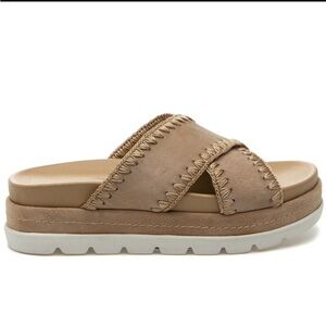 Urban Sport by J/Slides Beck Sand Faux Suede Sandals